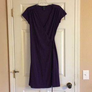 Dark plum wrap dress